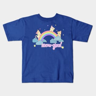 Kawaii Cats Rainbow Magic Kids T-Shirt